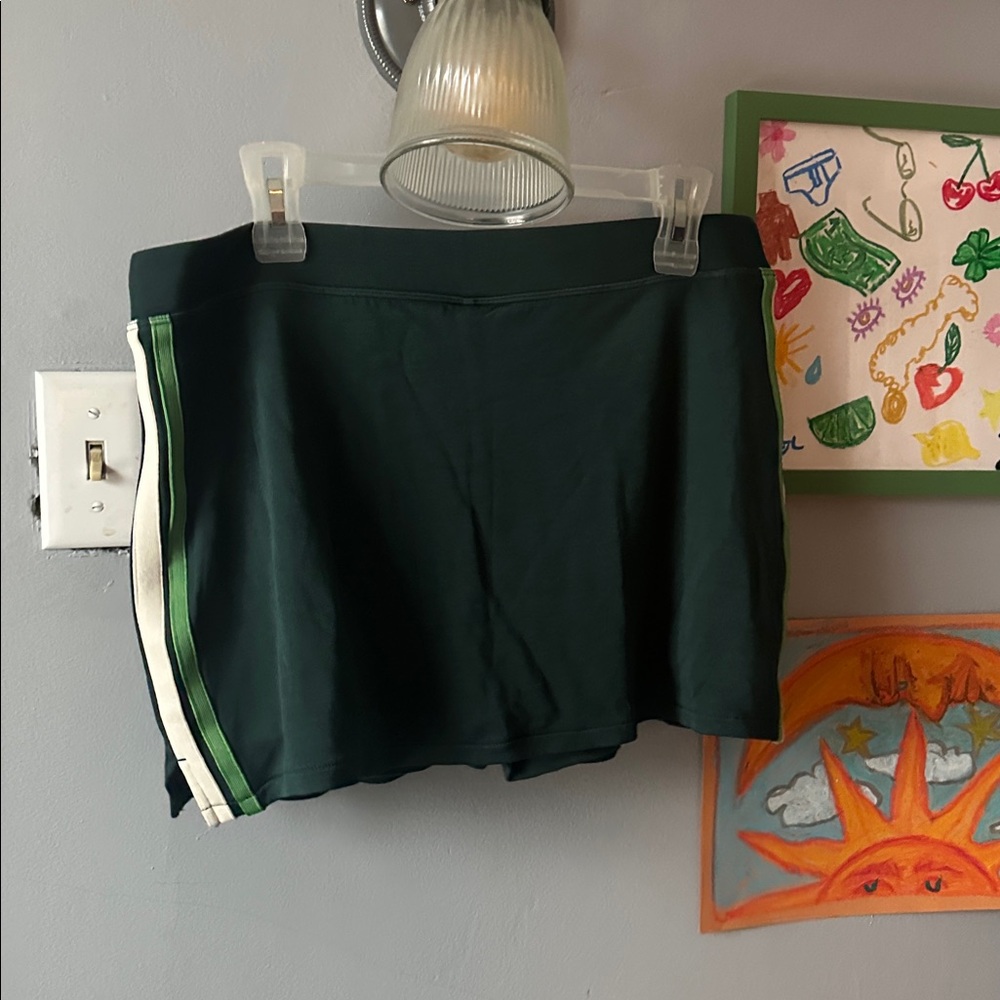 PINK Victoria’s Secret Green Track Star Mini Skort